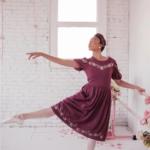 Rosedale dress, dark rose,1X - Picture 4 of 8